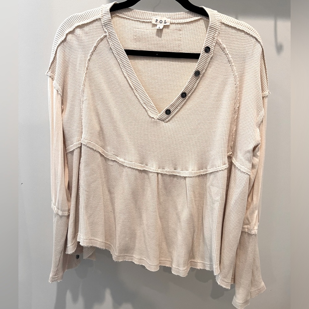 POL Henley top new with tags size L large